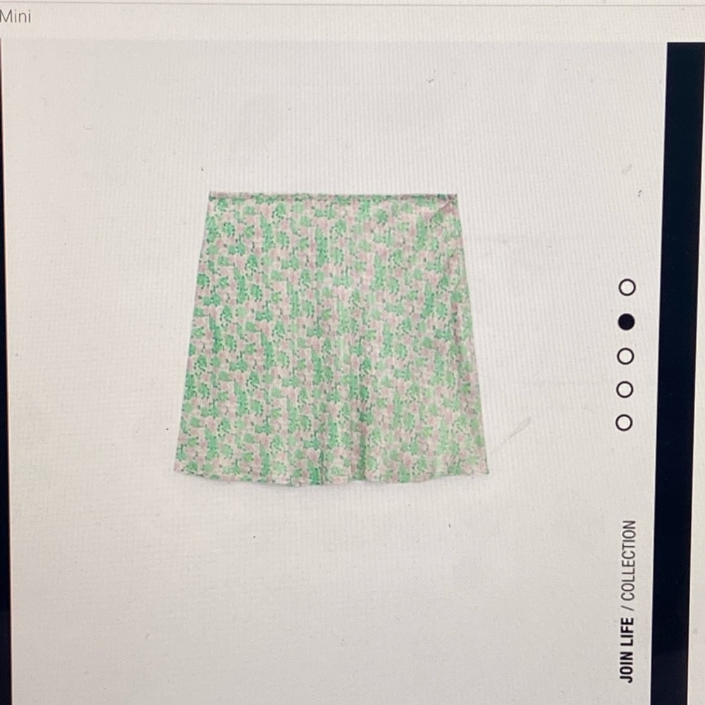 Zara floral satin effect mini skirt